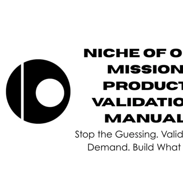 Niche of One MISSION Product Validation Manual cover