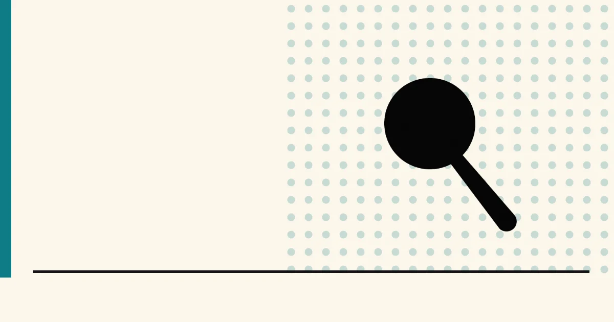 Flat black silhouette of a magnifying glass — validating a product idea before you build it